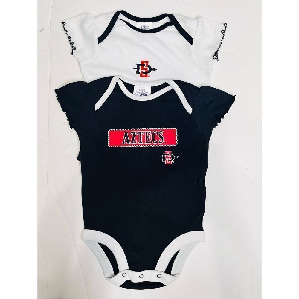 Rivalry Threads 91 SDSU Aztecs Bodysuits-2 Sz 6-9 Months NWOT